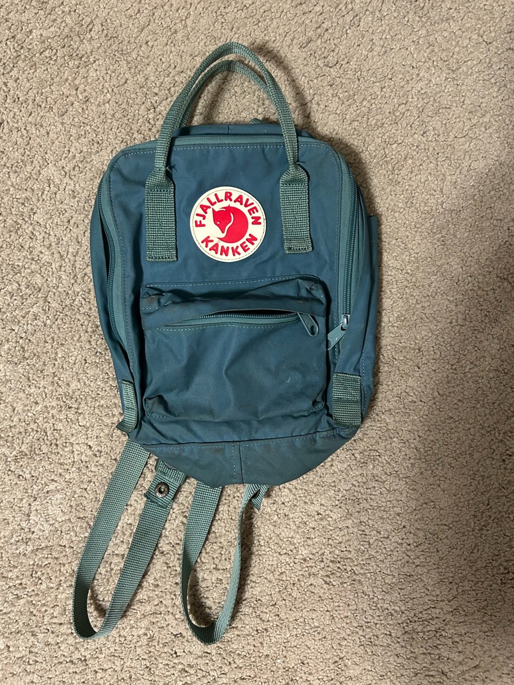 Fjallraven Kanken Mini Backpack in Teal Blue